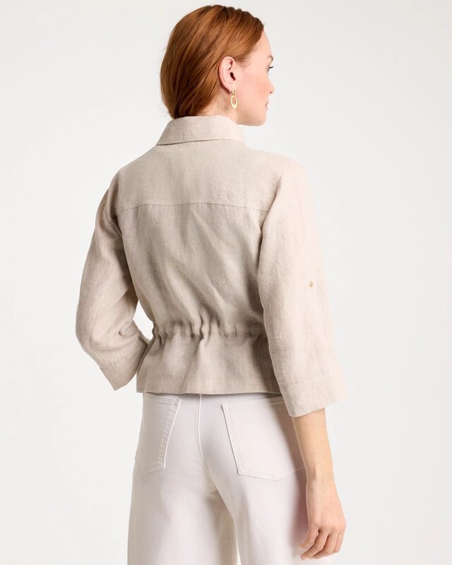 Linen Cargo Jacket - image 3